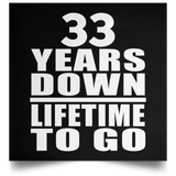 33rd Anniversary 33 Years Down Lifetime To Go - Poster Square