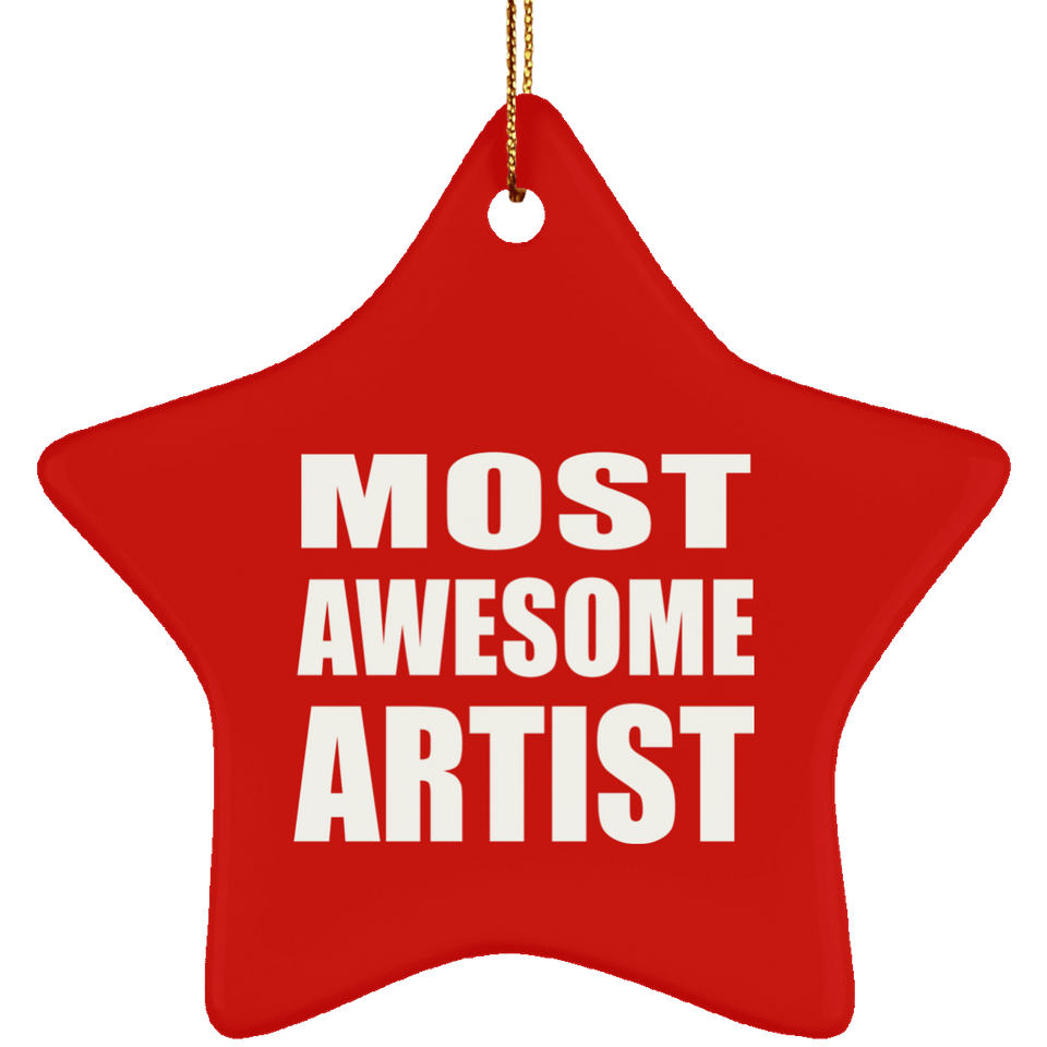 Most Awesome Artist - Star Ornament