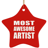 Most Awesome Artist - Star Ornament
