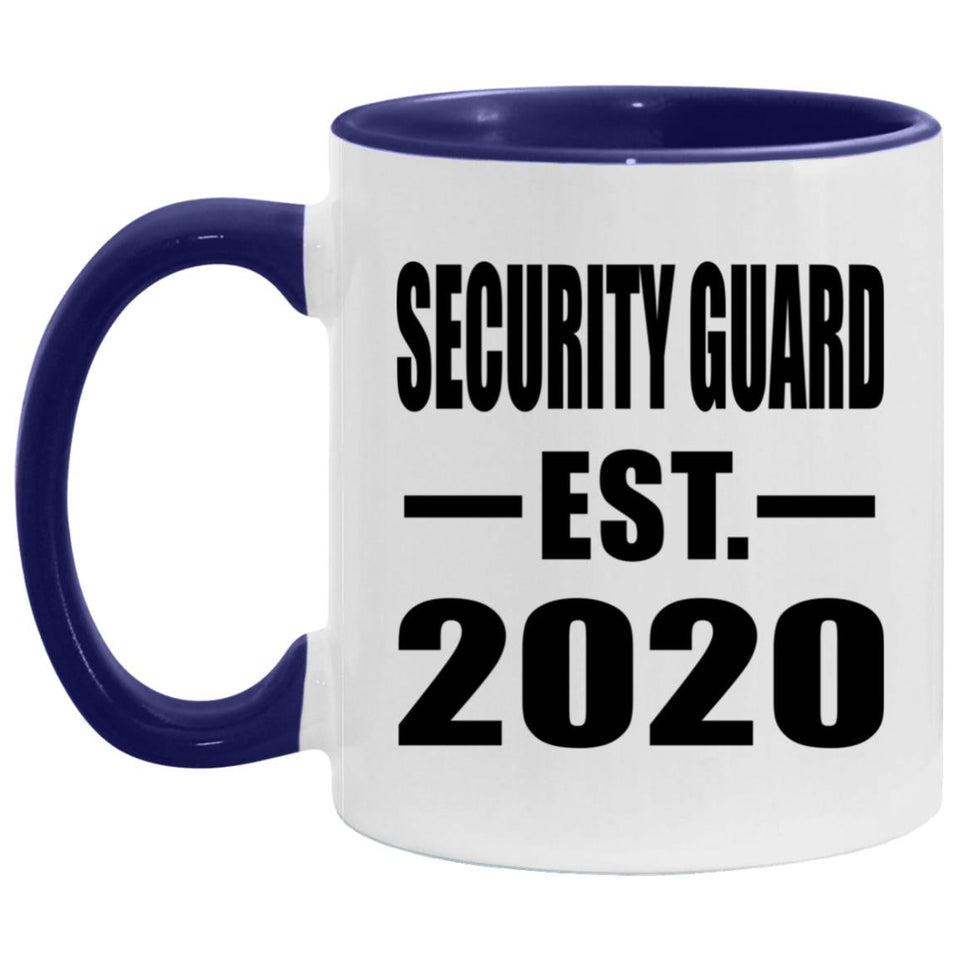 Security Guard Established EST. 2020 - 11oz Accent Mug Purple