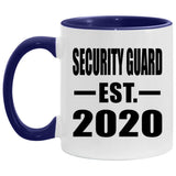 Security Guard Established EST. 2020 - 11oz Accent Mug Purple