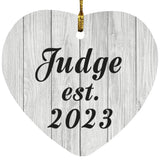 Judge Established Est. 2023 - Heart Ornament F