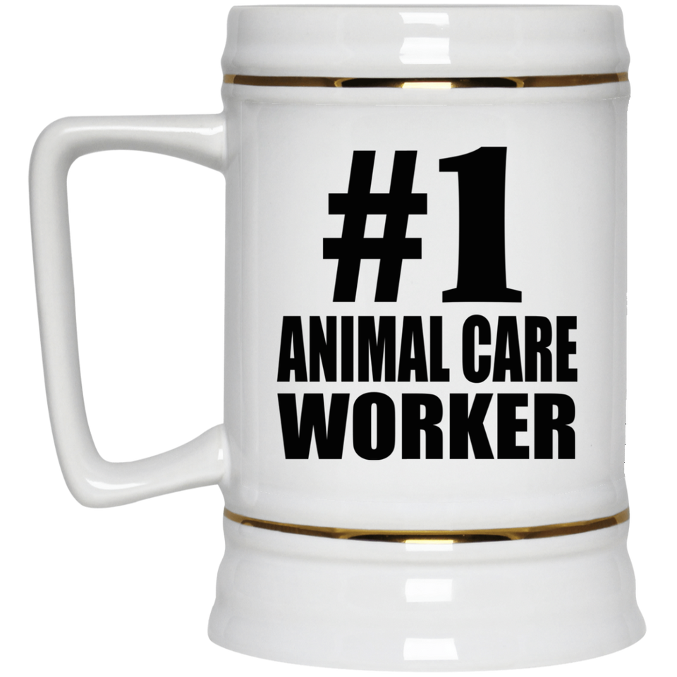 Number One #1 Animal Care Worker - Beer Stein