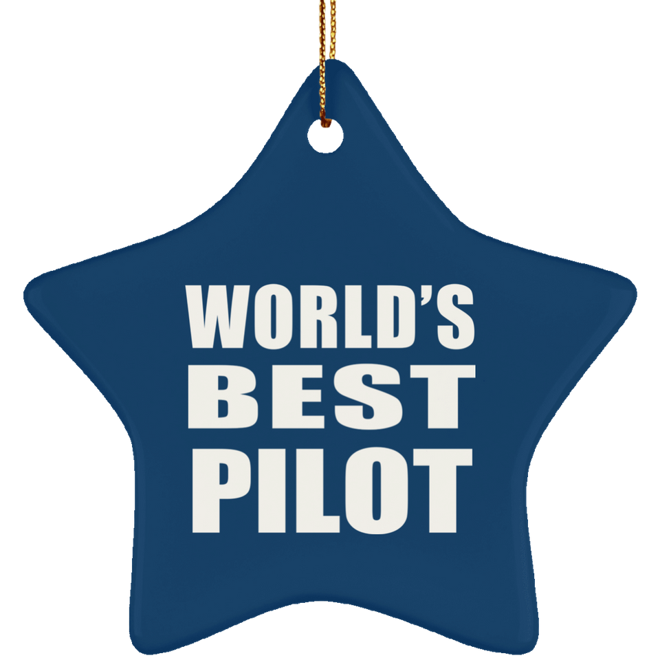 World's Best Pilot - Star Ornament
