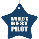 World's Best Pilot - Star Ornament