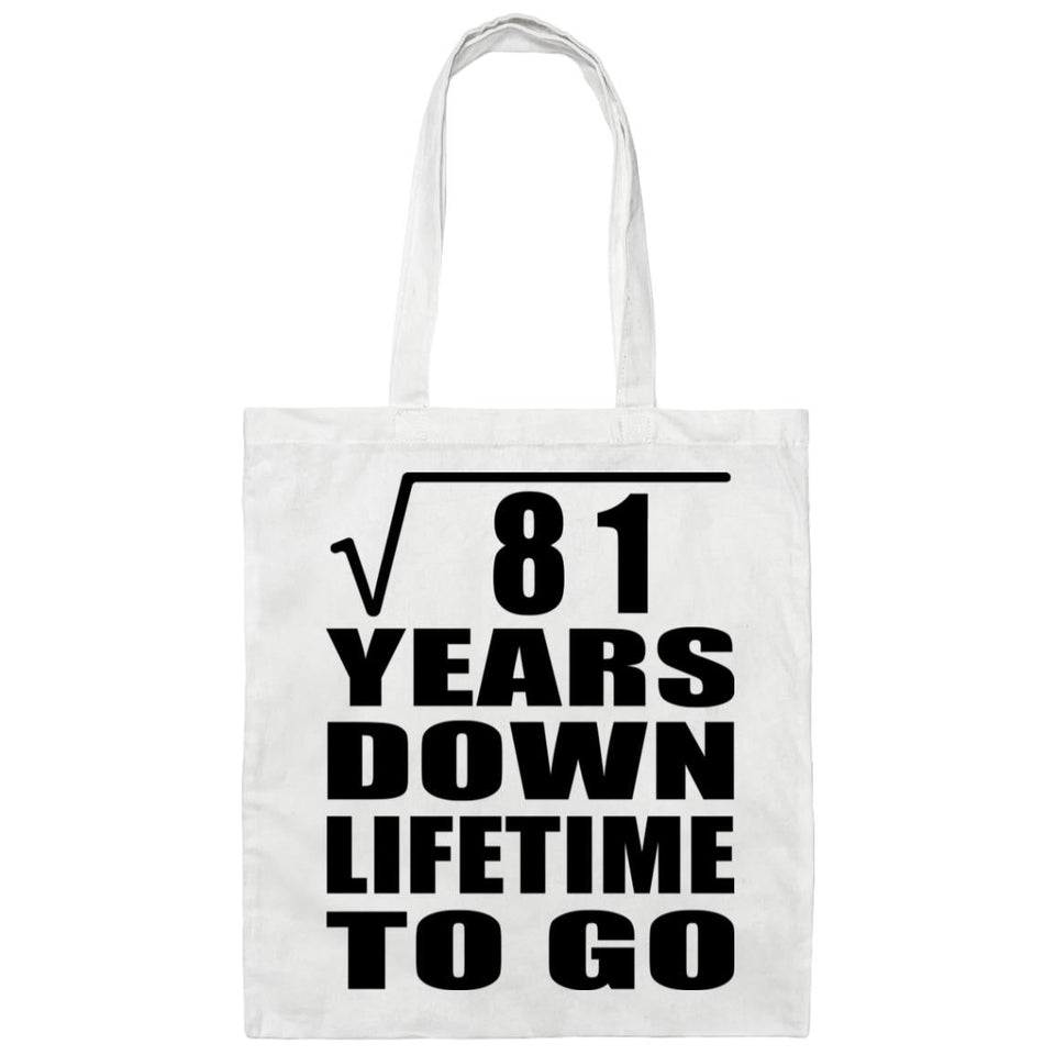 9th Anniversary Square Root of 81 Years Lifetime To Go - Tote Bag White