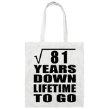9th Anniversary Square Root of 81 Years Lifetime To Go - Tote Bag White