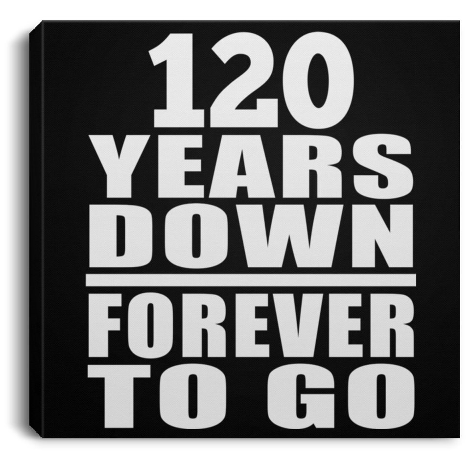 120th Anniversary 120 Years Down Forever to Go - Canvas Square