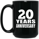 20th Anniversary 20 Years - 15 Oz Coffee Mug Black