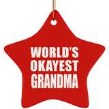 World's Okayest Grandma - Star Ornament