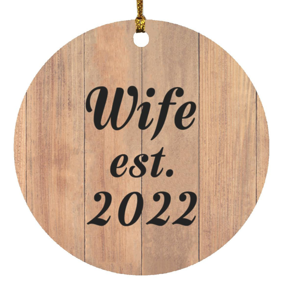 Wife Established EST. 2022 - Circle Ornament C