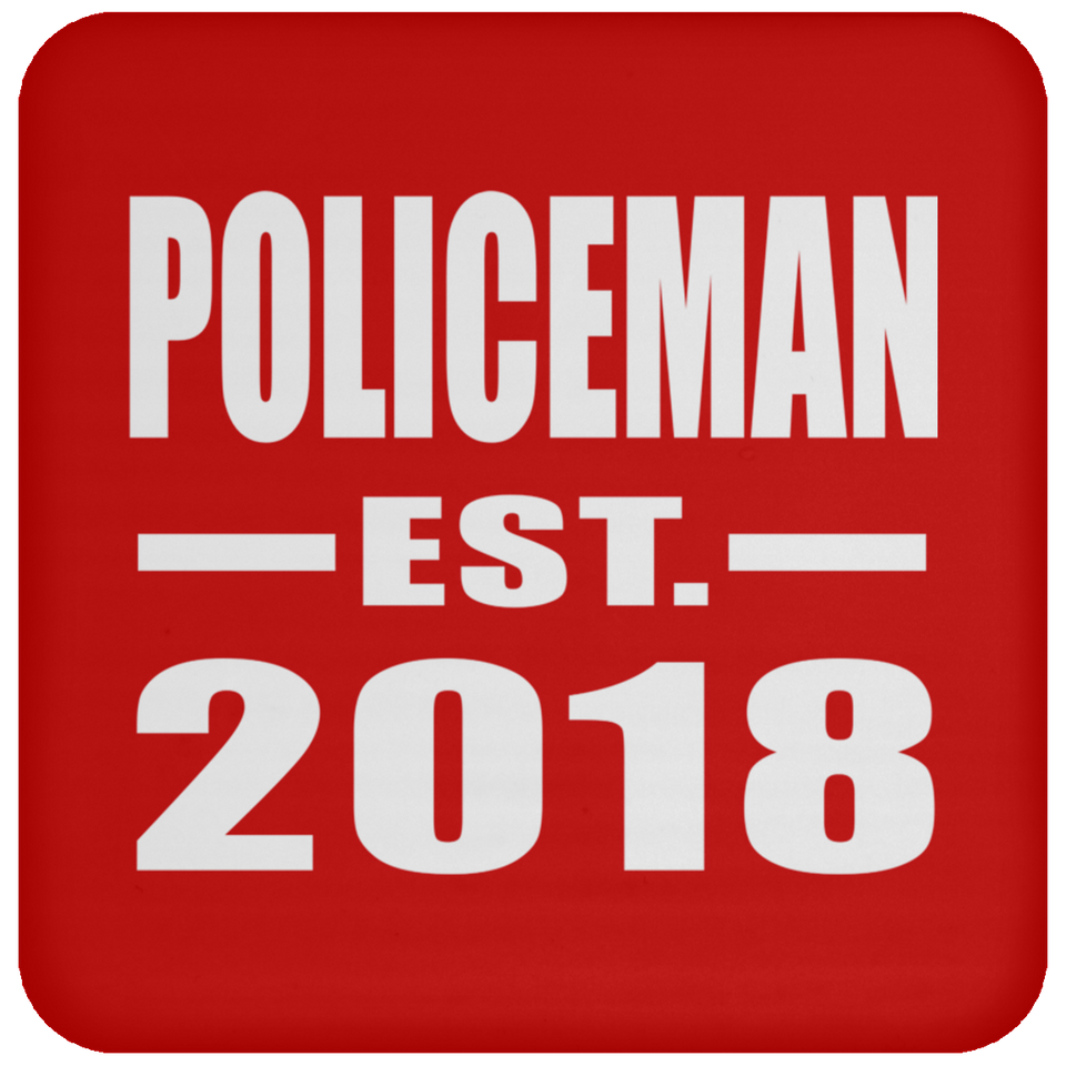 Policeman Established EST. 2018 - Drink Coaster