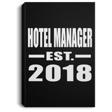 Hotel Manager Established EST. 2018 - Canvas Portrait