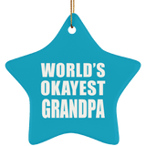 World's Okayest Grandpa - Star Ornament