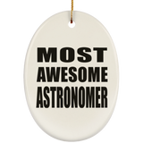 Most Awesome Astronomer - Oval Ornament