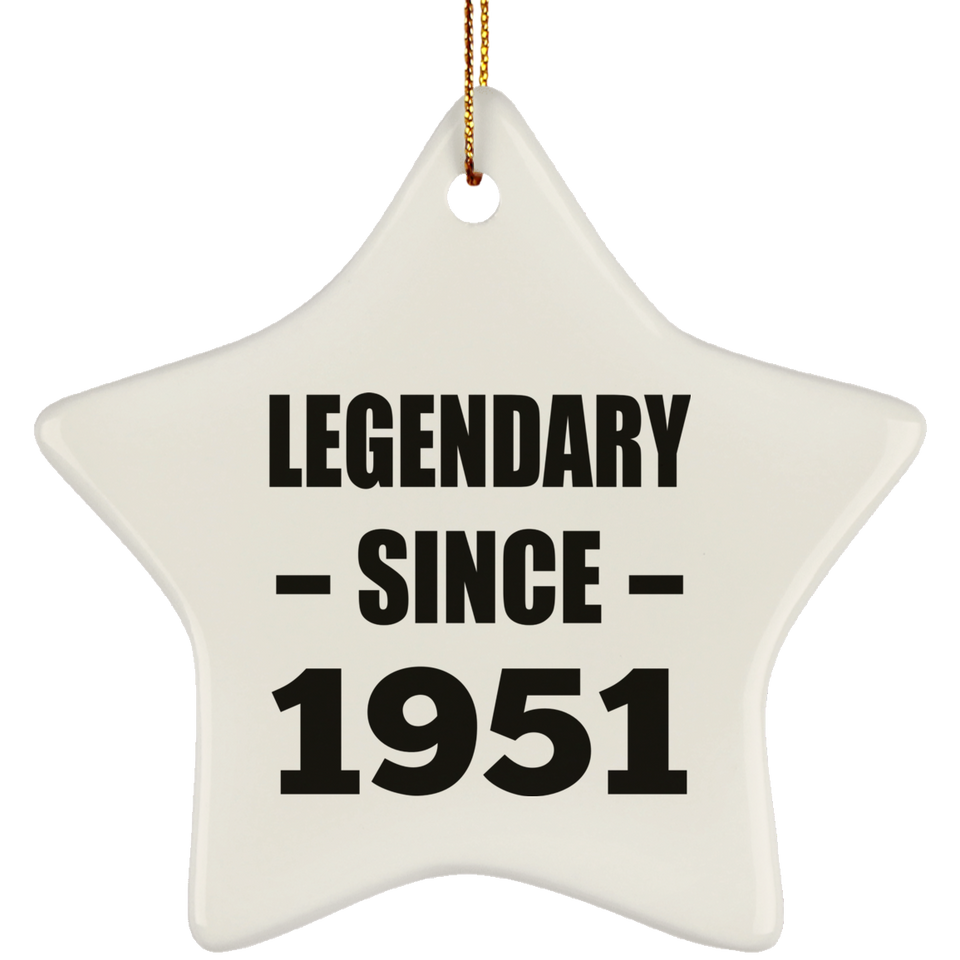 73rd Birthday Legendary Since 1951 - Star Ornament