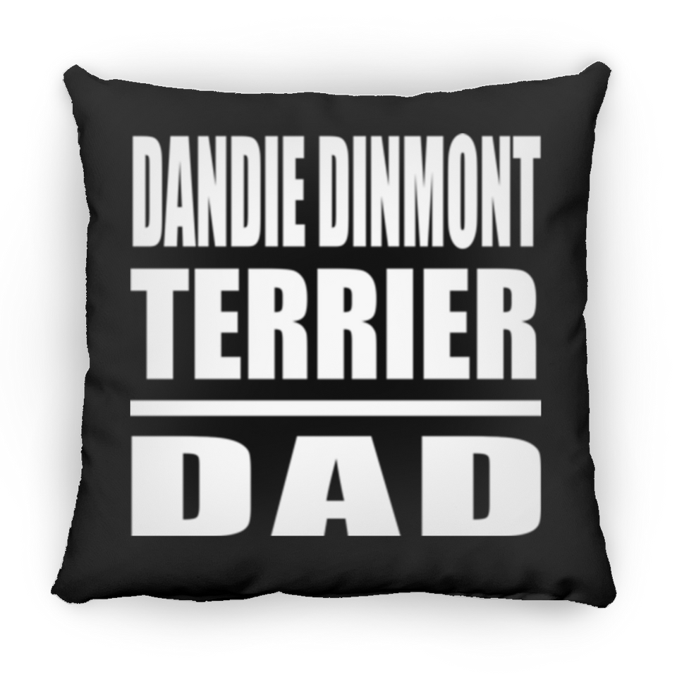 Dandie Dinmont Terrier Dad - Throw Pillow Black