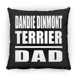 Dandie Dinmont Terrier Dad - Throw Pillow Black