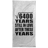 80th Anniversary Square Root of 6400 Years Still In Love - Hand Towel