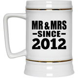 12th Anniversary Mr & Mrs Since 2012 - Beer Stein