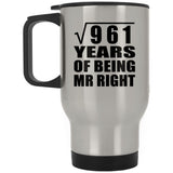 31st Anniversary Square Root of 961 Years of Being Mr Right - Silver Travel Mug