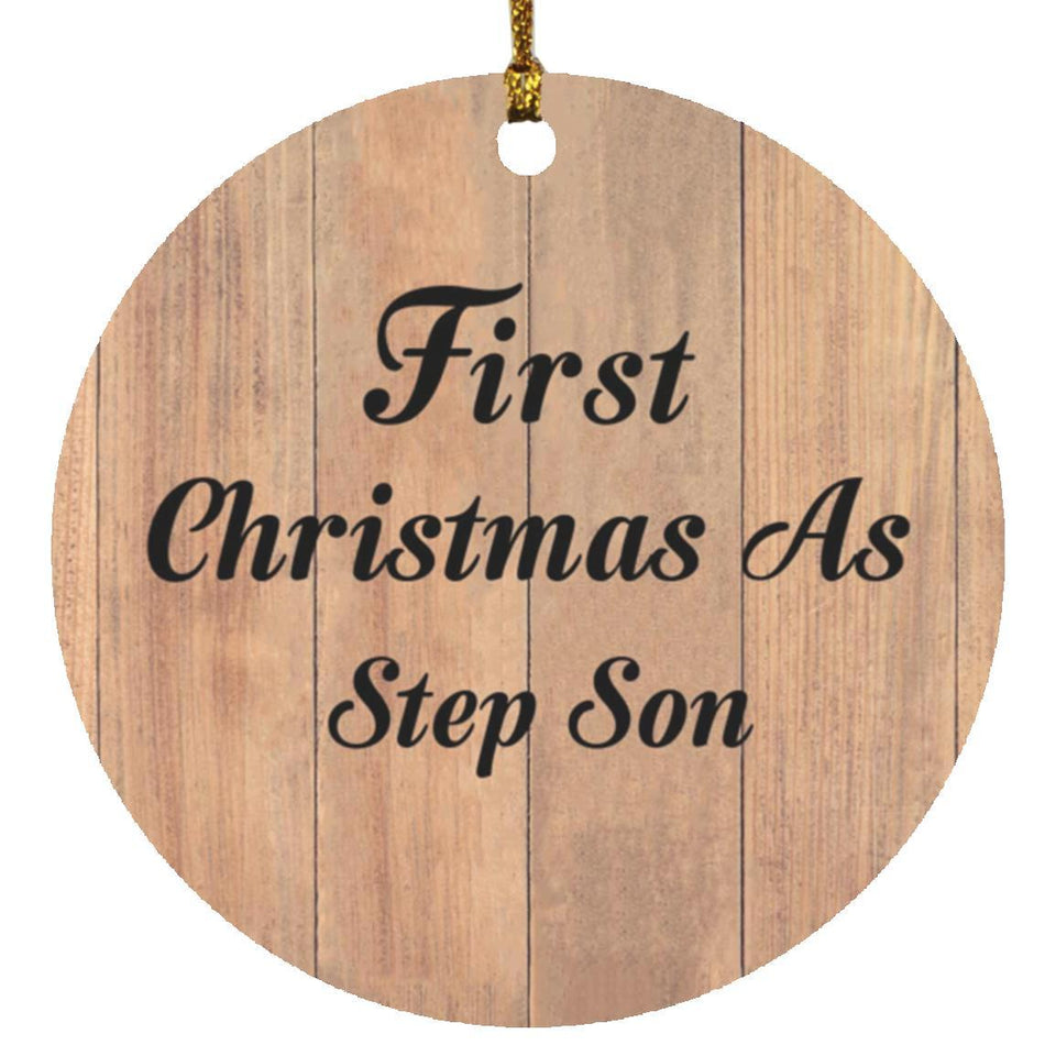First Christmas As Step Son - Circle Ornament C