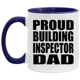Proud Building Inspector Dad - 11oz Accent Mug Purple
