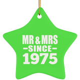 49th Anniversary Mr & Mrs Since 1975 - Star Ornament