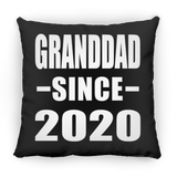 Granddad Since 2020 - Throw Pillow Black