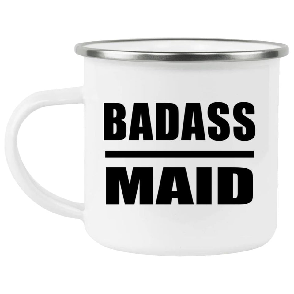 Badass Maid - 12oz Camping Mug