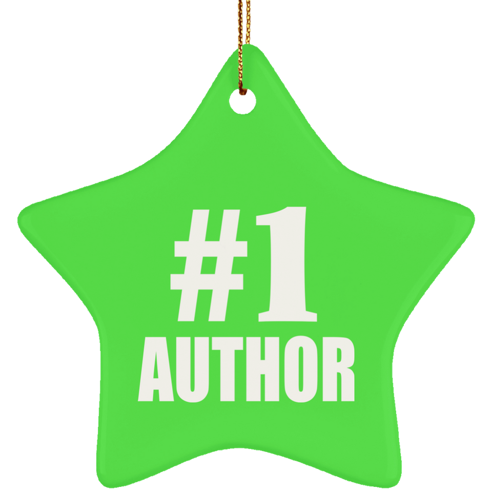 Number One #1 Author - Star Ornament