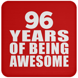 96th Birthday 96 Years Of Being Awesome - Drink Coaster