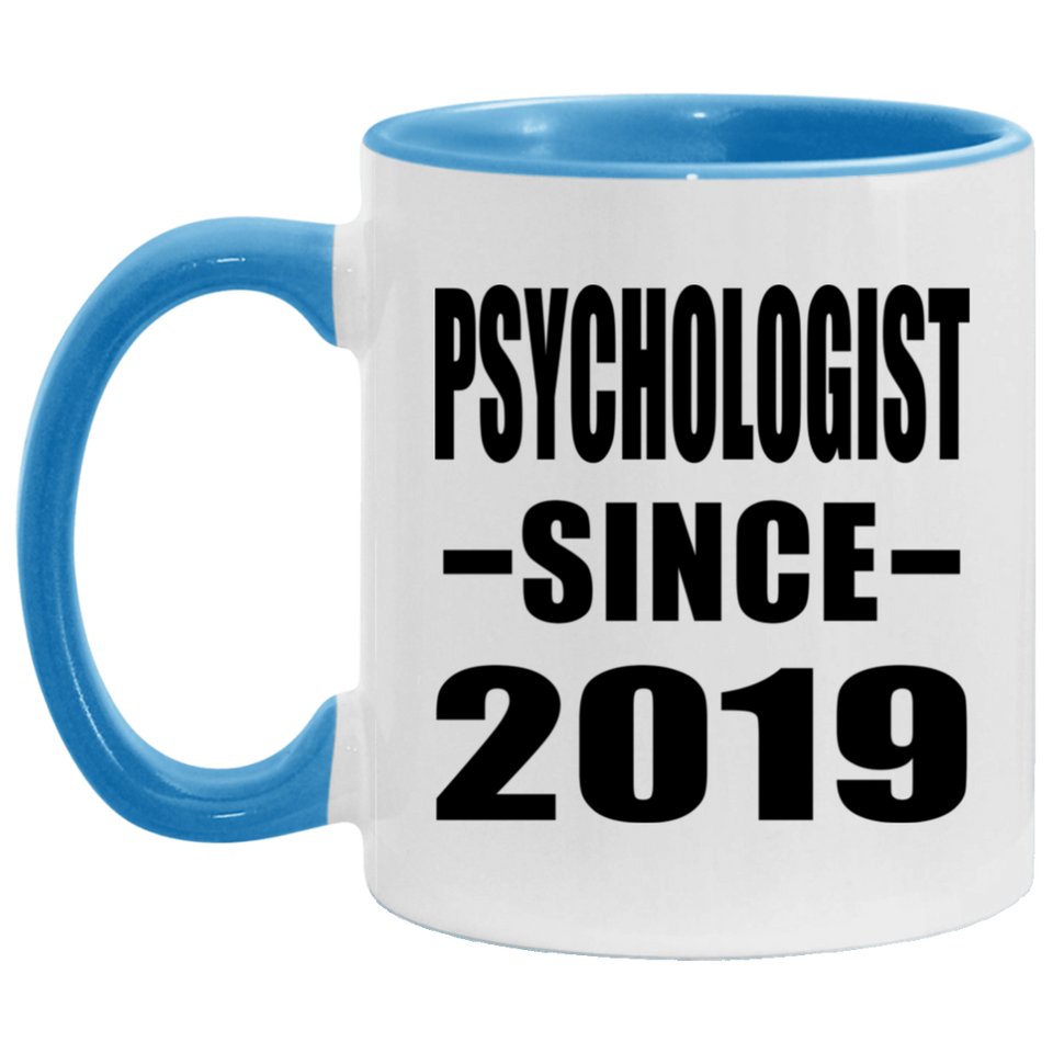 Psychologist Since 2019 - 11oz Accent Mug Blue