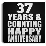 Happy 37th Anniversary 37 Years & Counting - Canvas Square