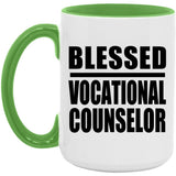 Blessed Vocational Counselor - 15oz Accent Mug Green
