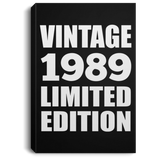 35th Birthday Vintage 1989 Limited Edition - Canvas Portrait