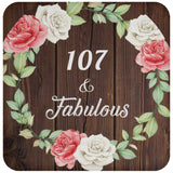 107th Birthday 107 & Fabulous - Drink Coaster A
