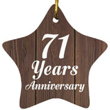 71st Anniversary 71 Years Anniversary - Star Ornament D