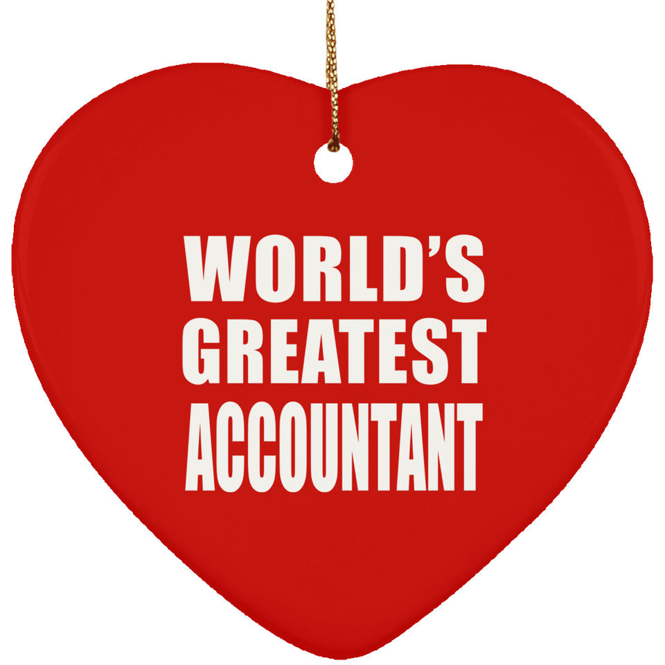 World's Greatest Accountant - Heart Ornament