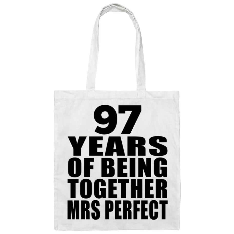 97th Anniversary 97 Years Of Being Mrs Perfect - Tote Bag White
