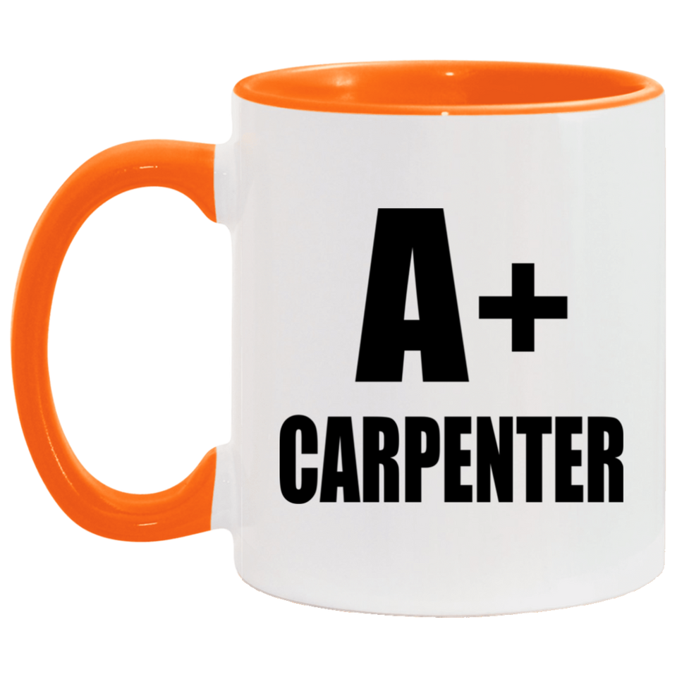 A+ Carpenter - 11oz Accent Mug Orange