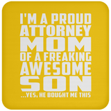 Proud Attorney Mom Of Awesome Son - Drink Coaster