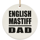 English Mastiff Dad - Circle Ornament