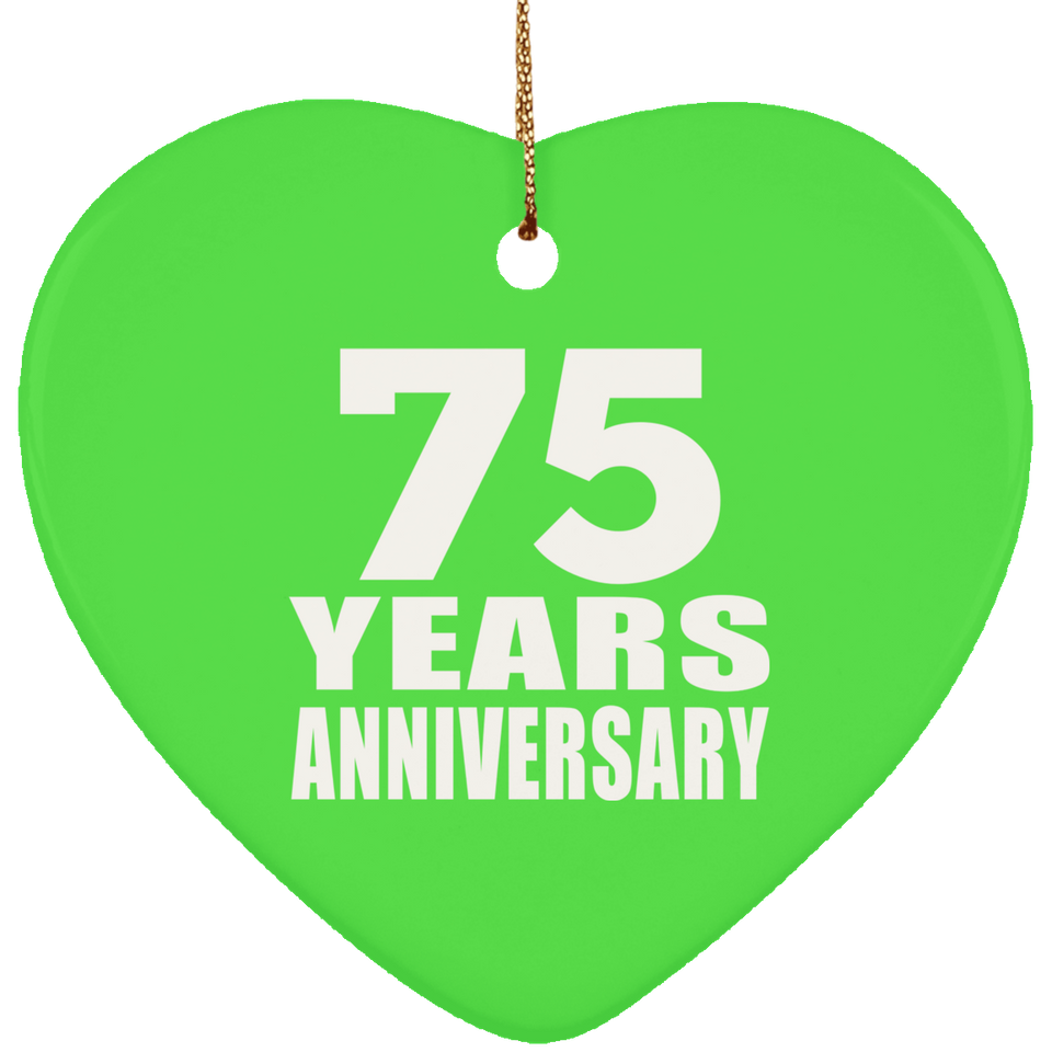 75th Anniversary 75 Years - Heart Ornament