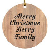 Merry Christmas Berry Family - Circle Ornament C