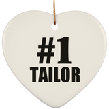 Number One #1 Tailor - Heart Ornament