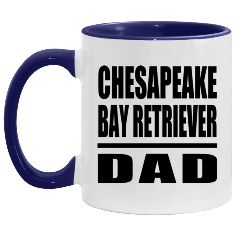Chesapeake Bay Retriever Dad - 11oz Accent Mug Purple