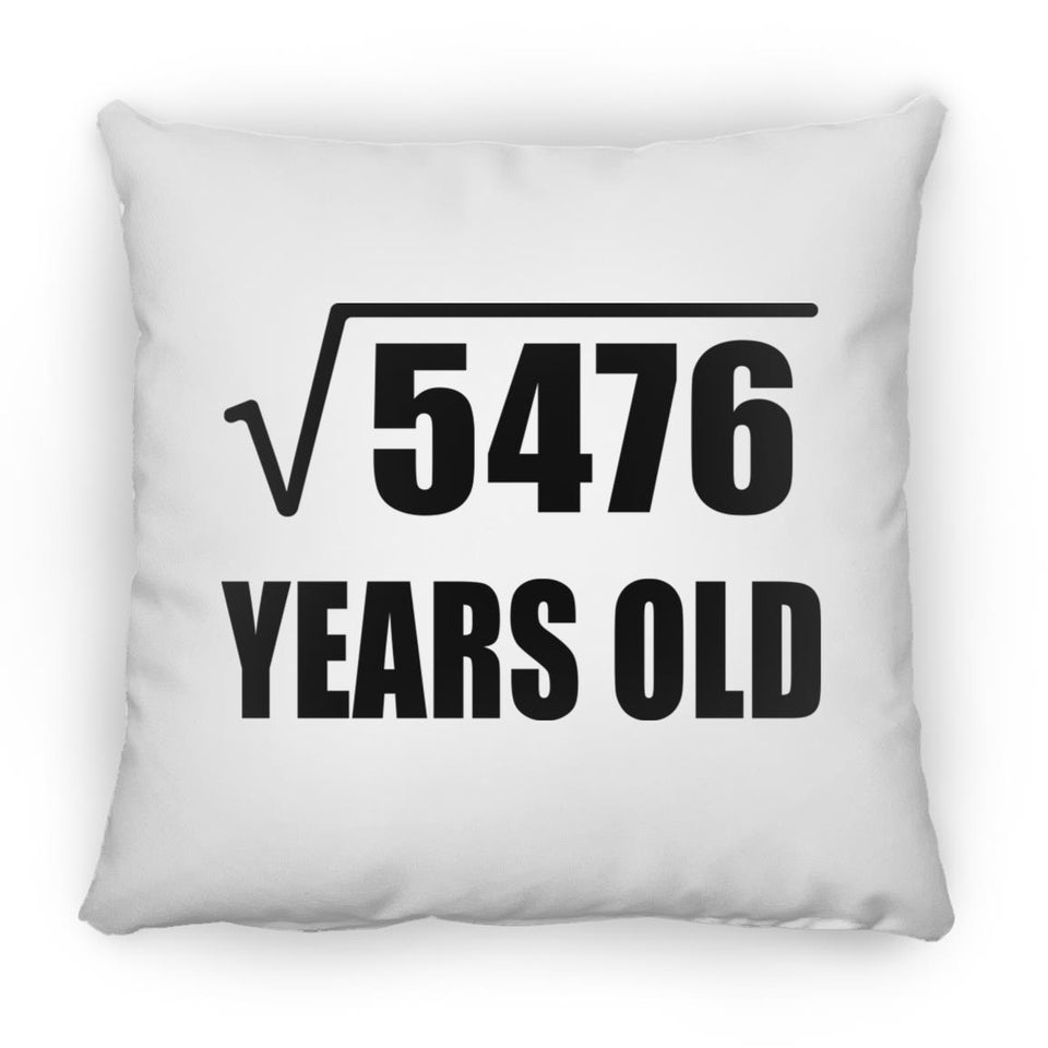 74th Birthday Square Root of 5476 Years Old - Throw Pillow