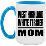 West Highland White Terrier Mom - 15oz Accent Mug Blue