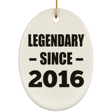8th Birthday Legendary Since 2016 - Oval Ornament